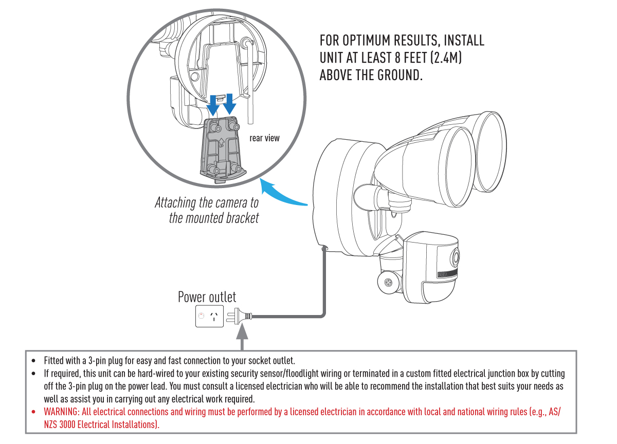 【4K防犯カメラ】4K Floodlight Security Camera Swann 4K Floodlight Security Camera Outdoor 1-Camera