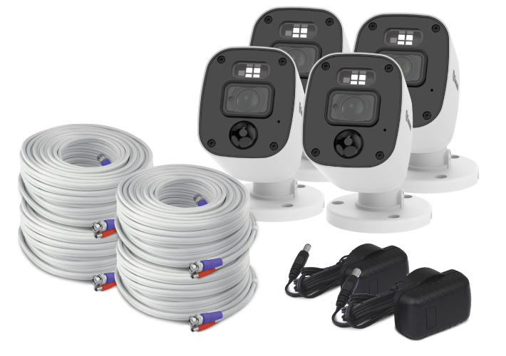 Home 1080p Full HD DVR Audio/Video Add-On Security Camera 4 pack