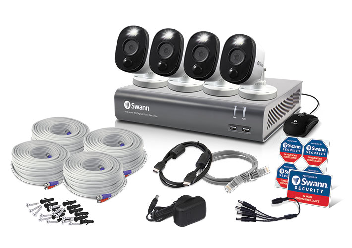 4-Camera 4-Channel 1080p Security Camera System | Swann Security