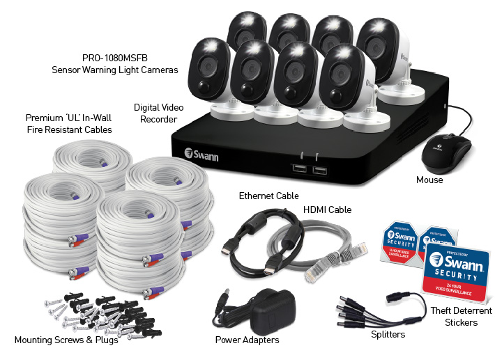 Camera Channel 1080p Full HD DVR Security System