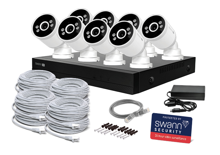 Swann 4K 防犯NVRカメラ 3台セット NHD-887MSFB AdvancedX™ Wired 4K NVR Security System with 24/7 Recording