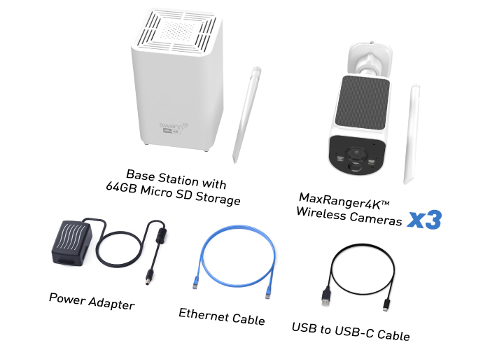 MaxRanger4K™ Solar 3 Camera Security System with Longest Range