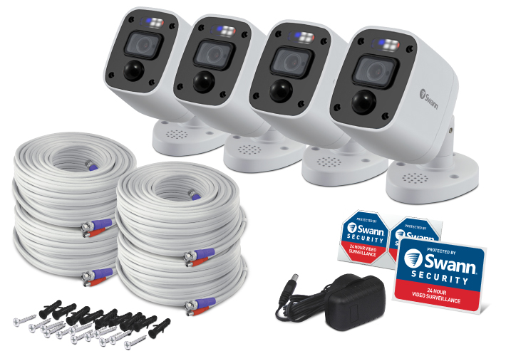 Swann SRPRO-4KWLB4 4台セット防犯カメラのみ 高性能画質増設用 【公式
