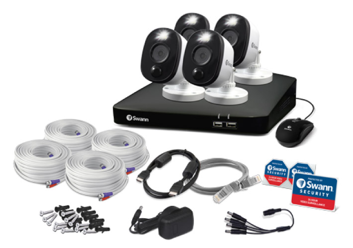 Swann Security System SWDVK-446804SL 未開梱 Home 4 Camera 4 Channel 1080p Full HD DVR Security System - SWDVK