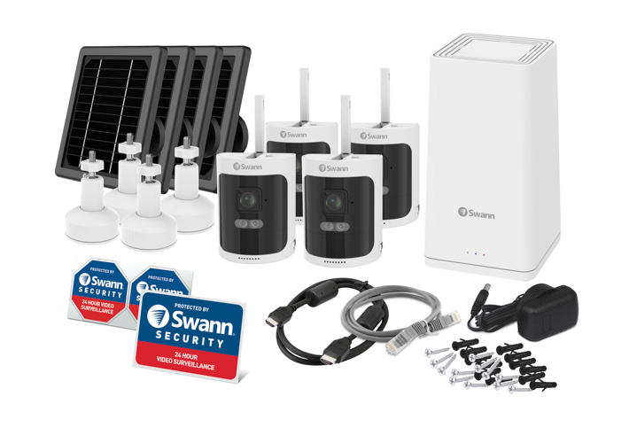 【関東配送相談可能】SWAN-S NikoMaku AllSecure650™ 4 Camera 8 Channel 2K Wire-Free HD Wi-Fi NVR